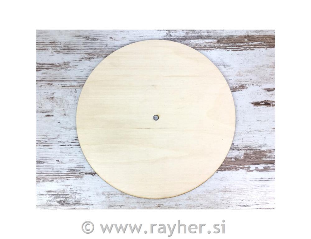 Lesena okrogla ploša z odprtino 25cm