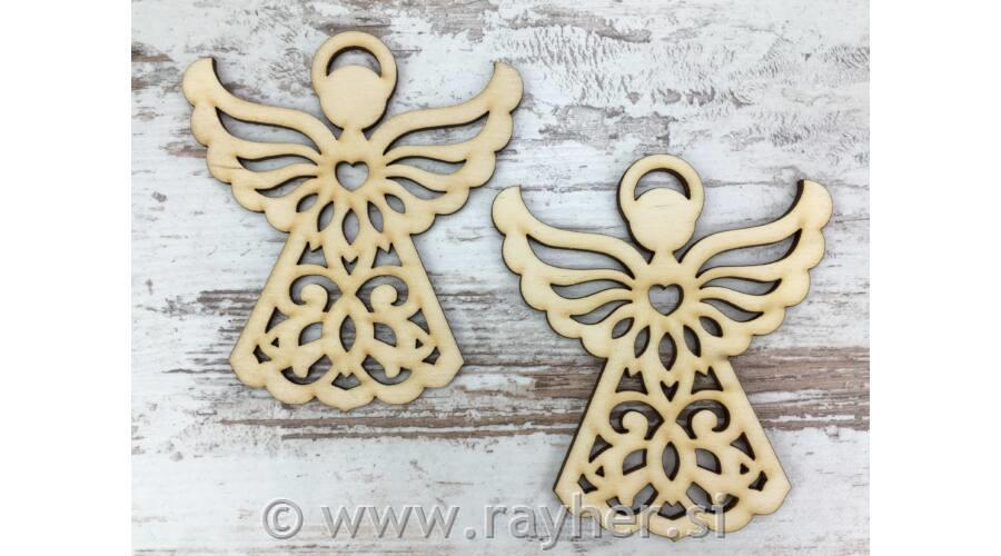 Leseni okras Angel, 10cm, 2 kom