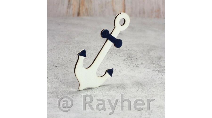 Leseni okras Sidro belo-modro, 15x8.5cm