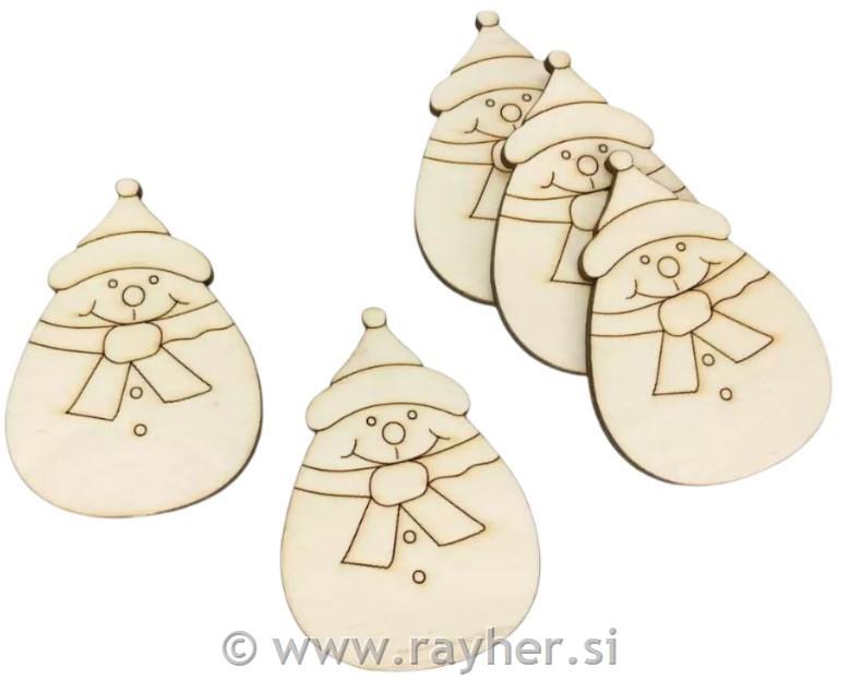 Leseni okras, Sneženi mož, set 5