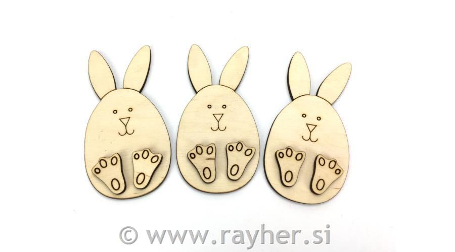 Lesen zajček ,10x5cm, set 3