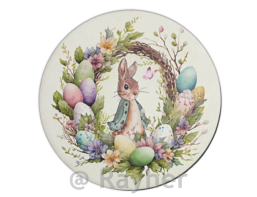 Leseni okras, Zajček v vencu, 11.8cm