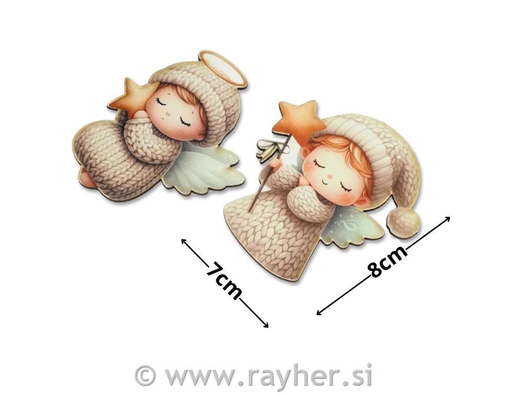 Leseni okrasek Angela, set 2