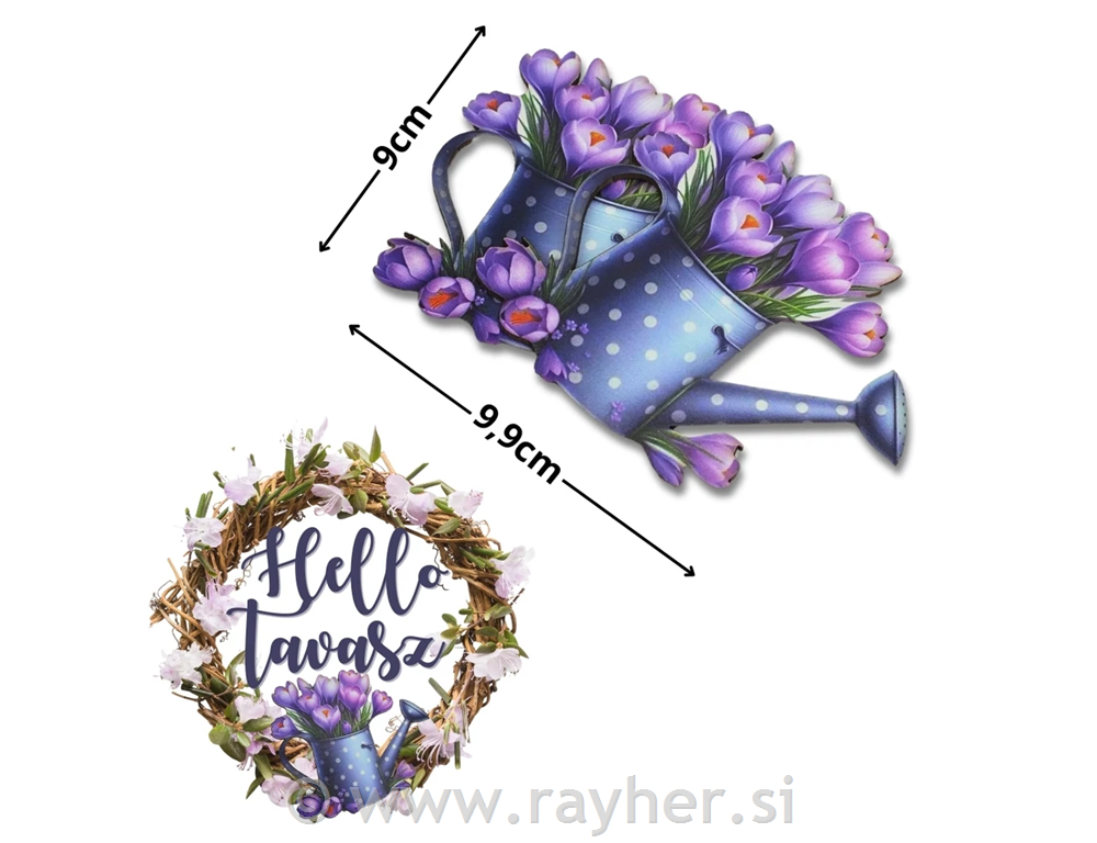 Leseni okraski, Modri zalivalki, set 2