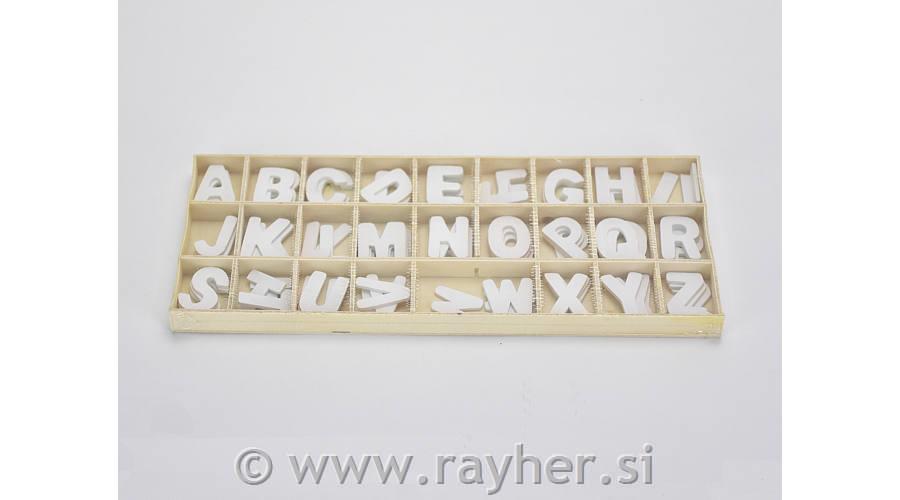 Lesene črke bele 2.3cm, set 78