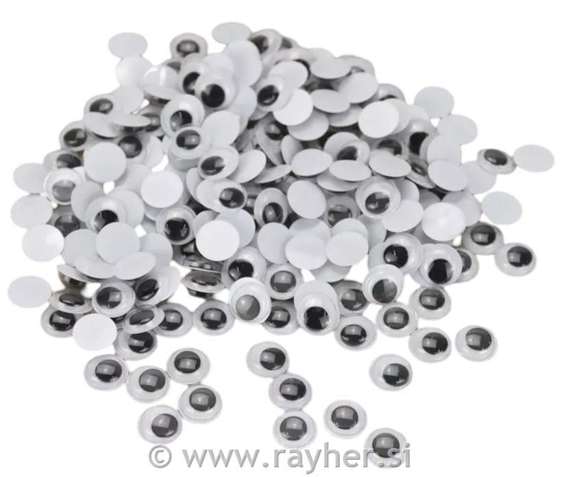 Očesa plastična, 12 mm, 100 kom.