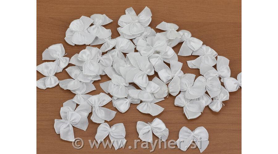 Mini bows, white, 20 pcs