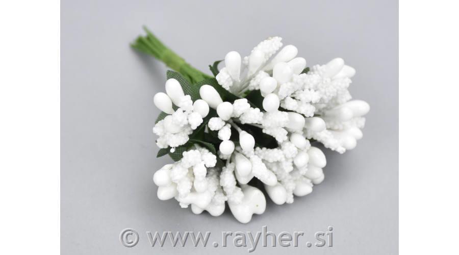 Prašniki, beli, 9cm