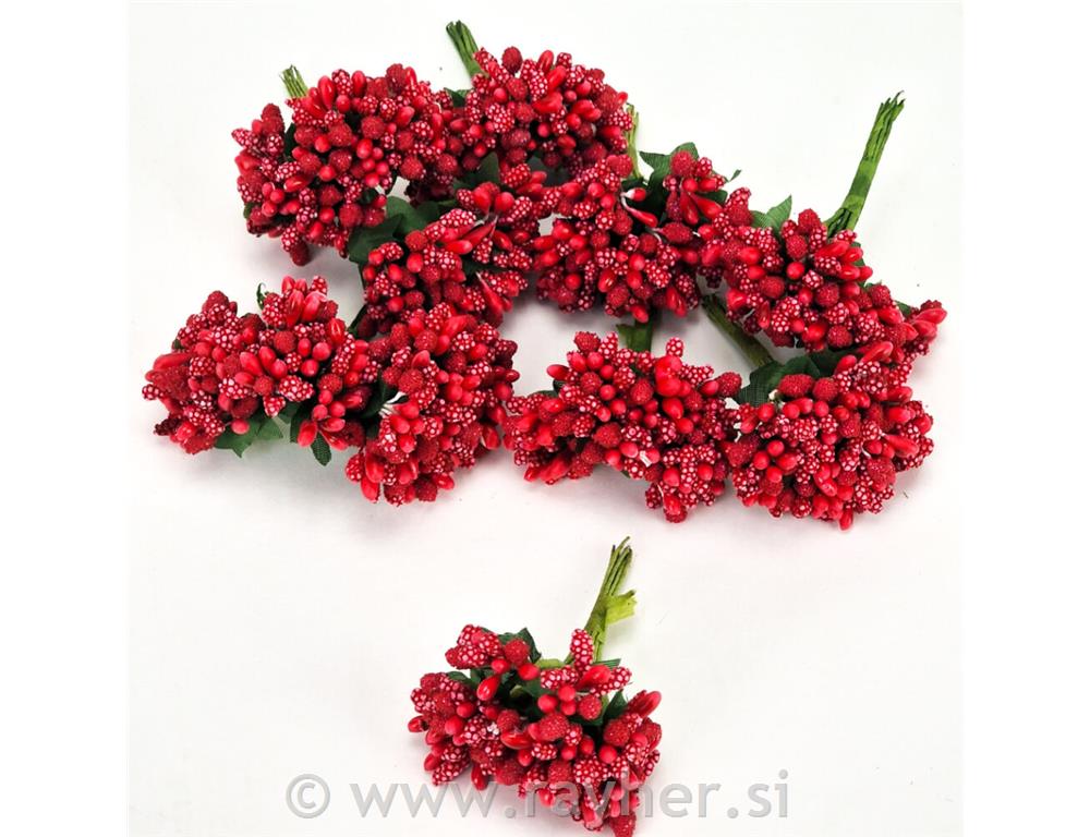 Prašniki, rdeči, 9cm