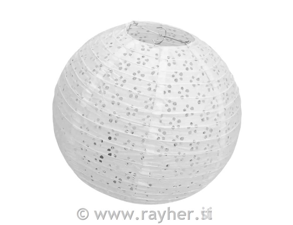 Lampijon papirnat bel, 30 cm, čipka