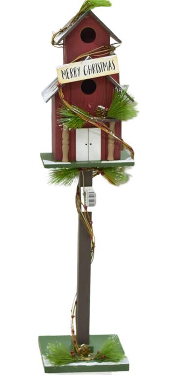 Božična ptičja hišica, samostoječa, 82cm