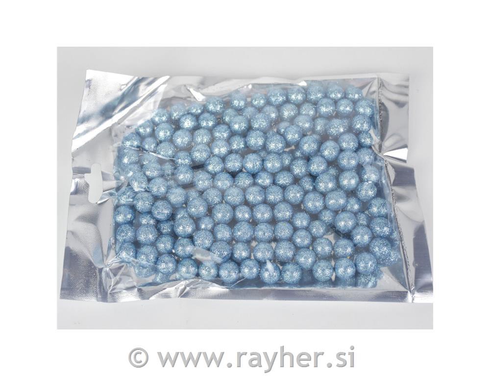 Dekorativne kroglice, 1cm, modre