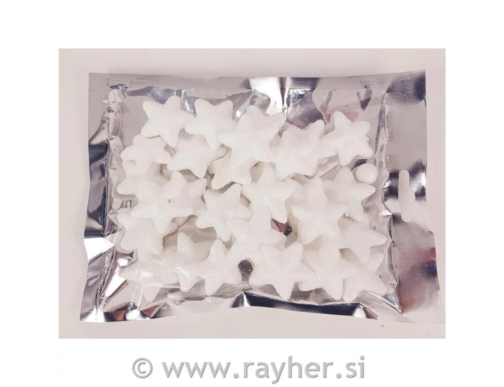 Dekorativne zvezdice, 3.5cm, bele