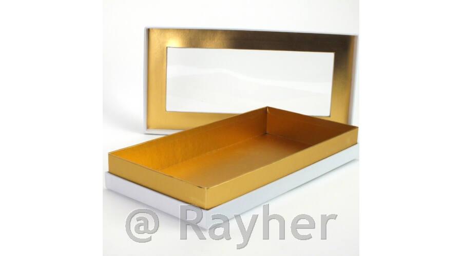 Darilna škatla bela, prozorn pokrov, 30x15.5cm