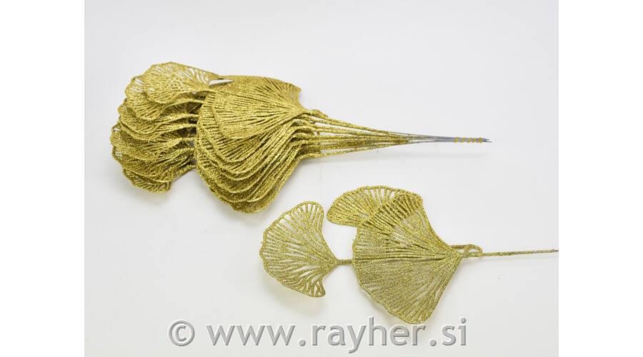 Vejica Ginko, zlata, 35x19cm