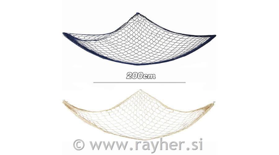 Ribiška mreža dekorativna, modra, 150x200cm