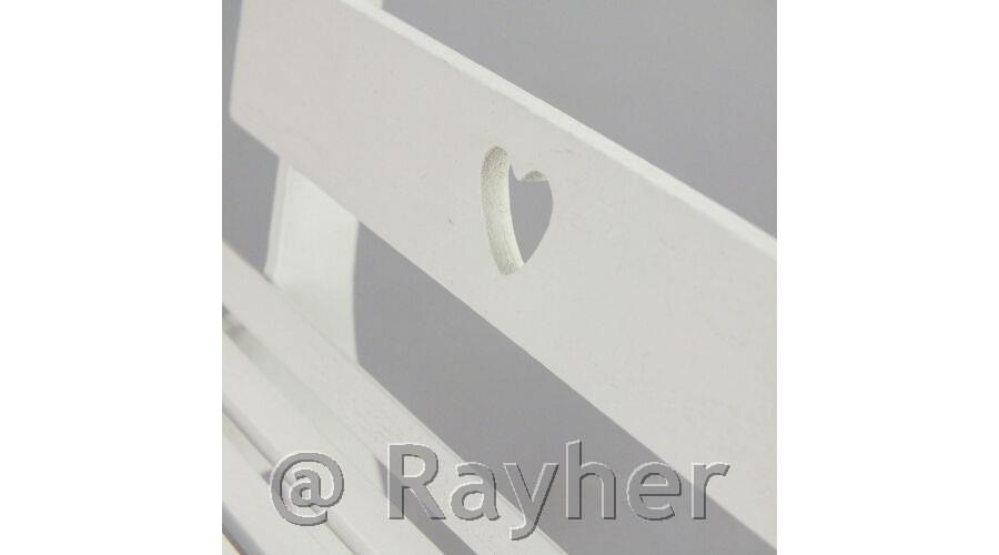 Lesena mini klop, bela, 16,5x7cm