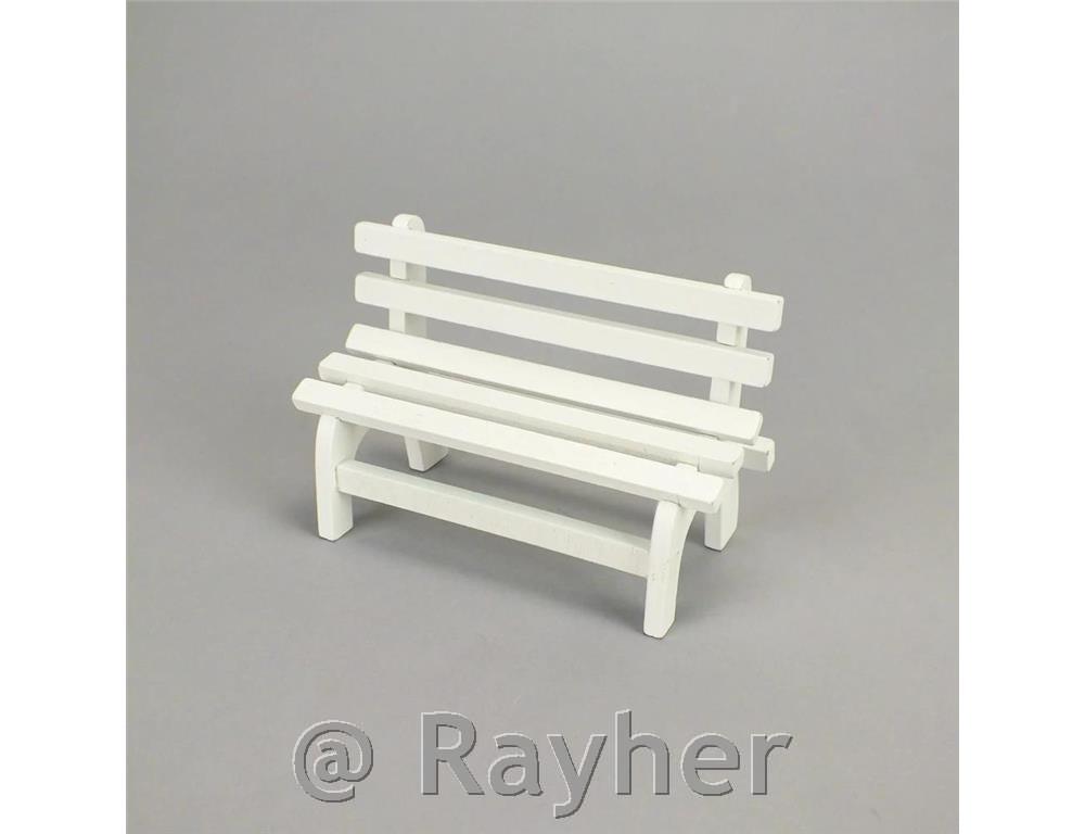 Lesena mini klop, bela, 11cm