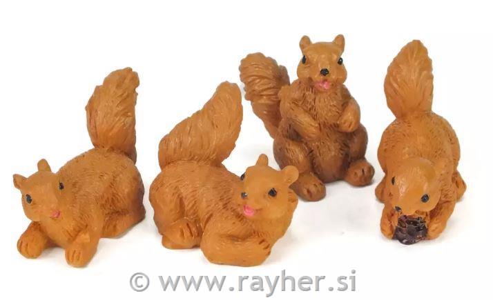Veverica, 3,5 cm, set 4