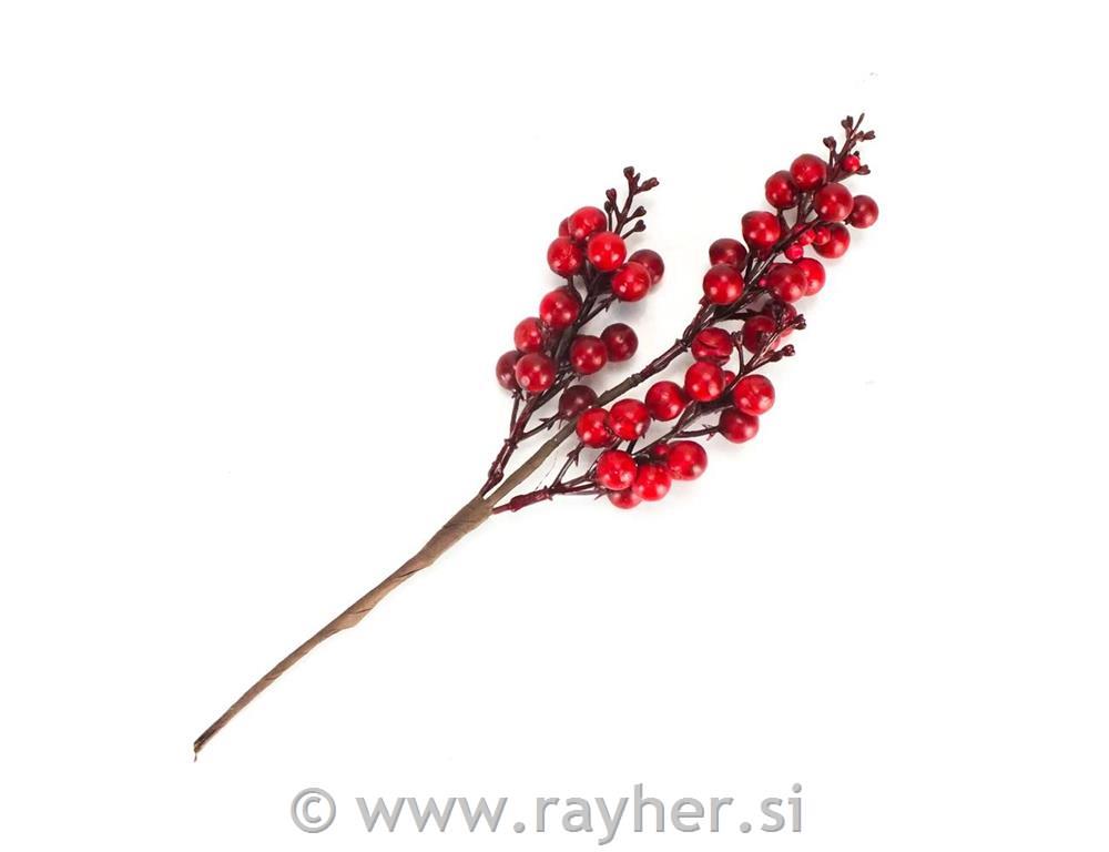 Jagodičevje na vejici, rdeče, 30cm