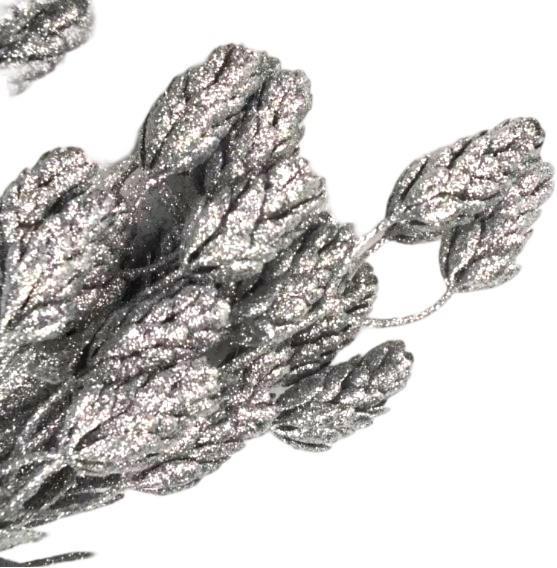 Vejica s stožki, srebrna z bleščicami, set 2