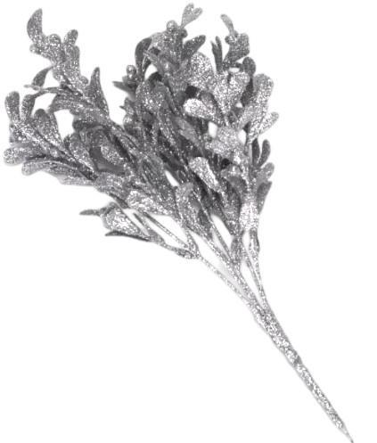 Jagodičevje v šopku, z bleščicami, srebrno