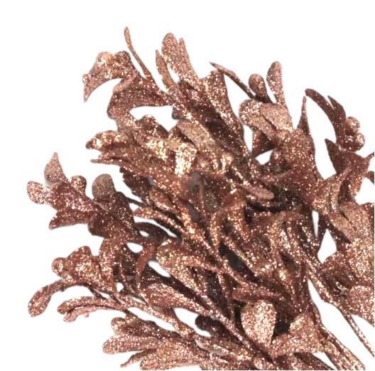 Jagodičevje v šopku, z bleščicami, bakreno