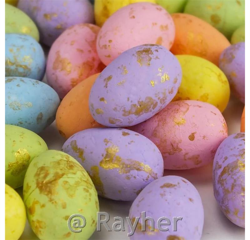 Pisana jajčka zlati lističi, 9cm, set 36