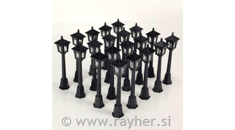 Okrasek Luč, črna, 10cm, set 3