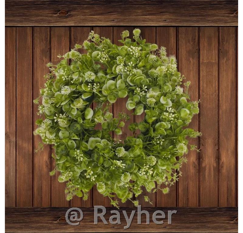 Venec z zelenjem in cvetovi, 37cm