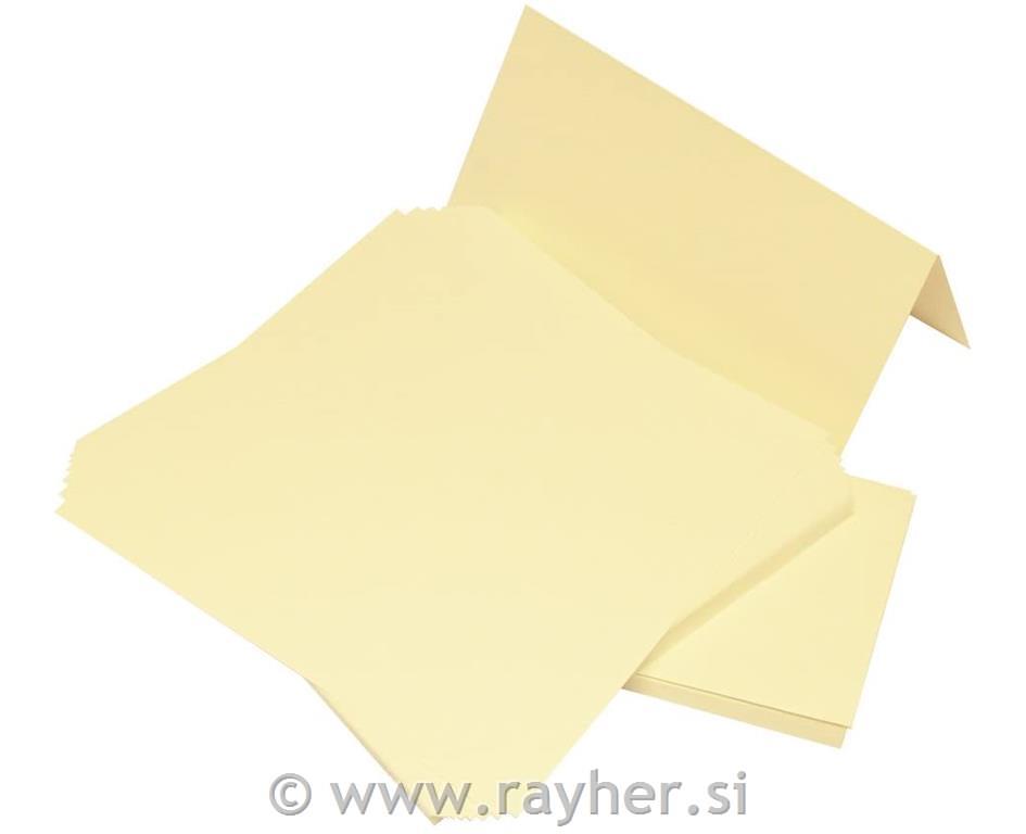 Kuverte+Vizitke, Set 50, DIN LONG, Amerikanke, Krem barve