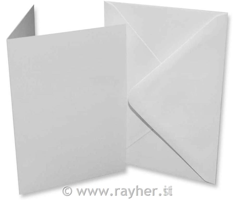 Kuverte+Vizitke, Set 50, C6, Bele barve