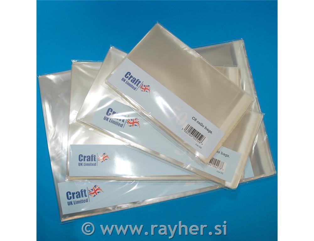 Celofan vrečke 12,7x17,8 cm , set 50