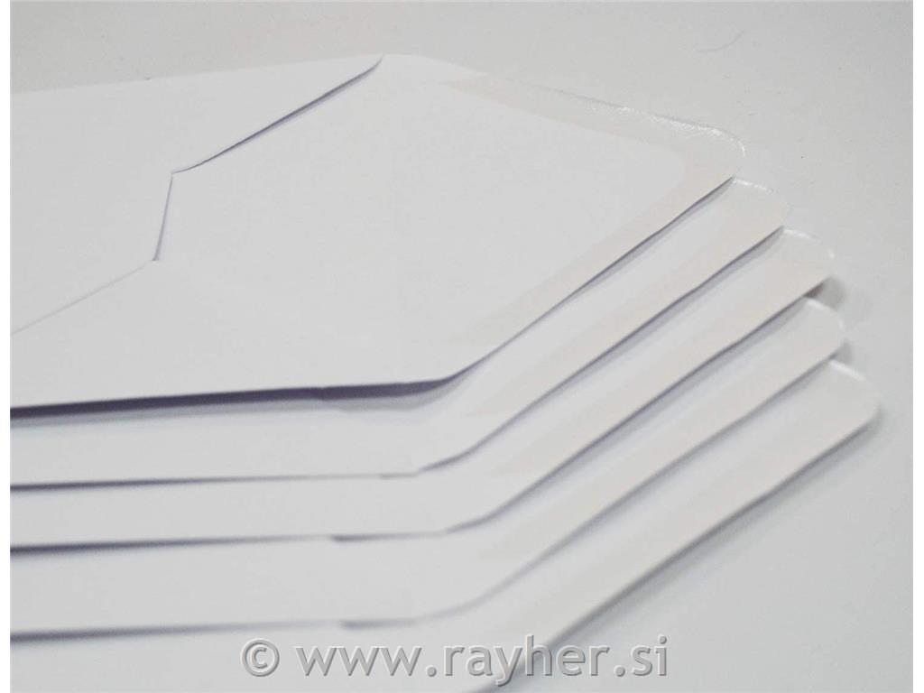 Kuverte+Vizitke, Set 50, 10,2X10,2cm, bele barve
