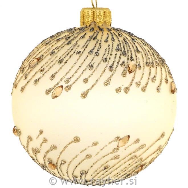 DAGMARA steklena krogla za božično drevo, 8cm