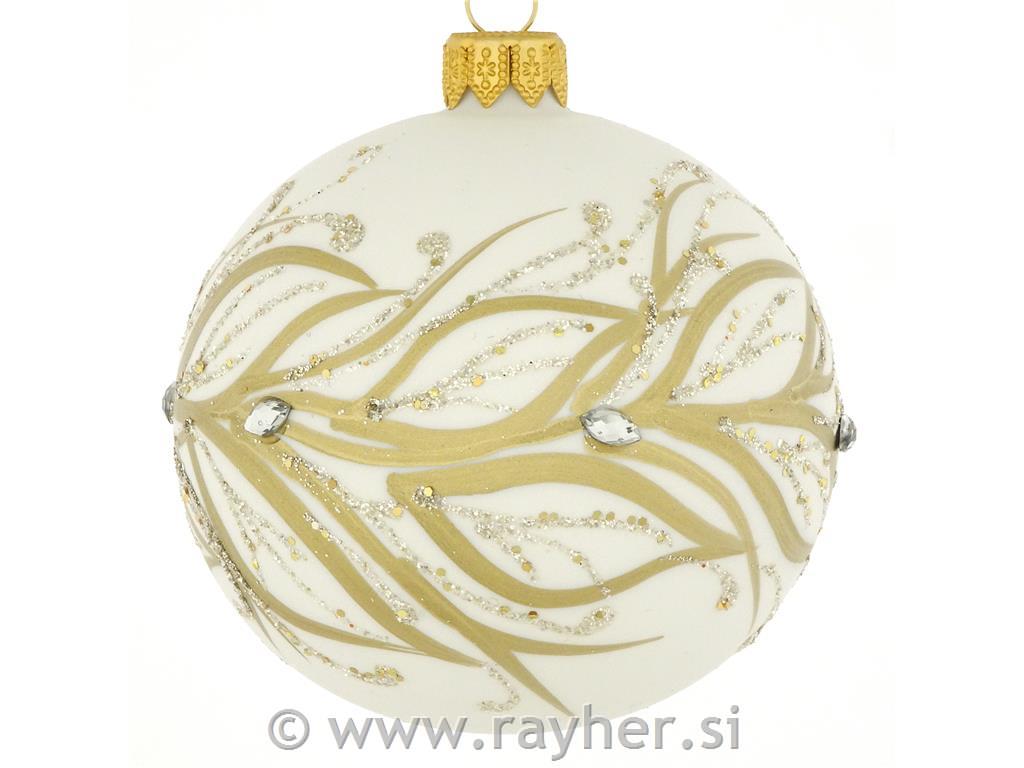 DAGMARA steklena krogla za božično drevo, 8cm