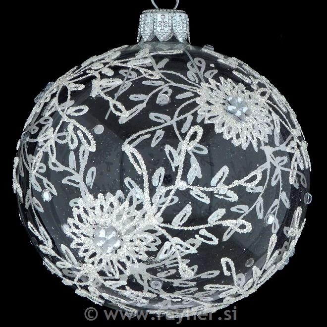 DAGMARA steklena krogla za božično drevo, 8cm