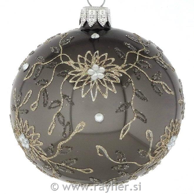 DAGMARA steklena krogla za božično drevo, 8cm