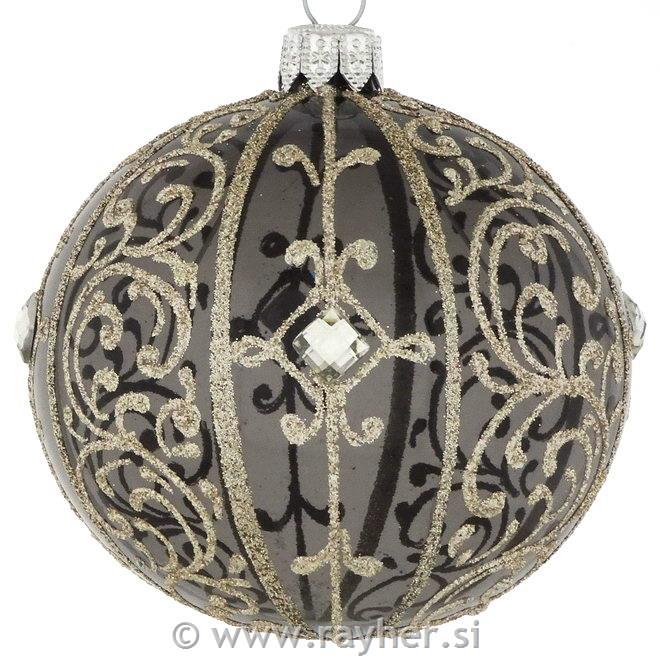 DAGMARA steklena krogla za božično drevo, 8cm