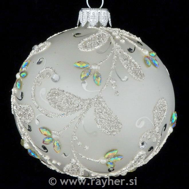 DAGMARA steklena krogla za božično drevo, 8cm