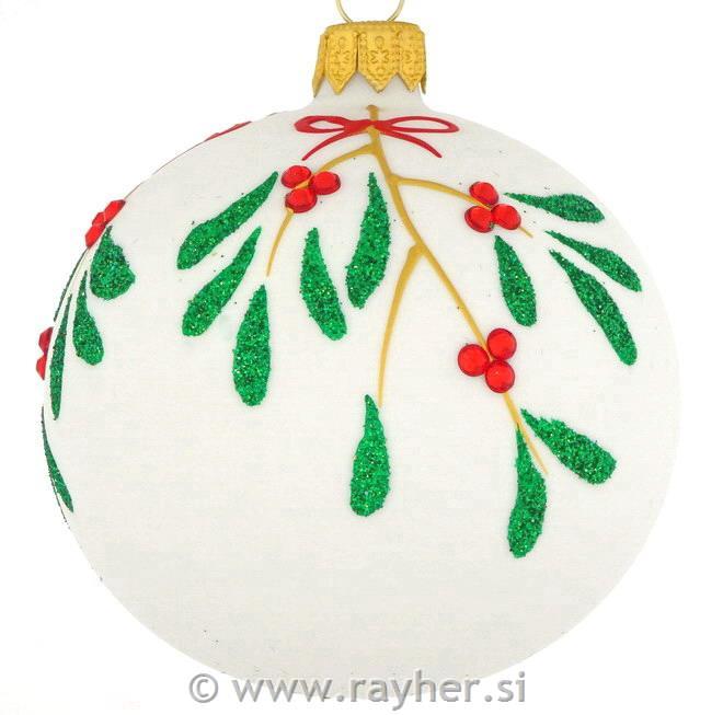 DAGMARA steklena krogla za božično drevo, 8cm