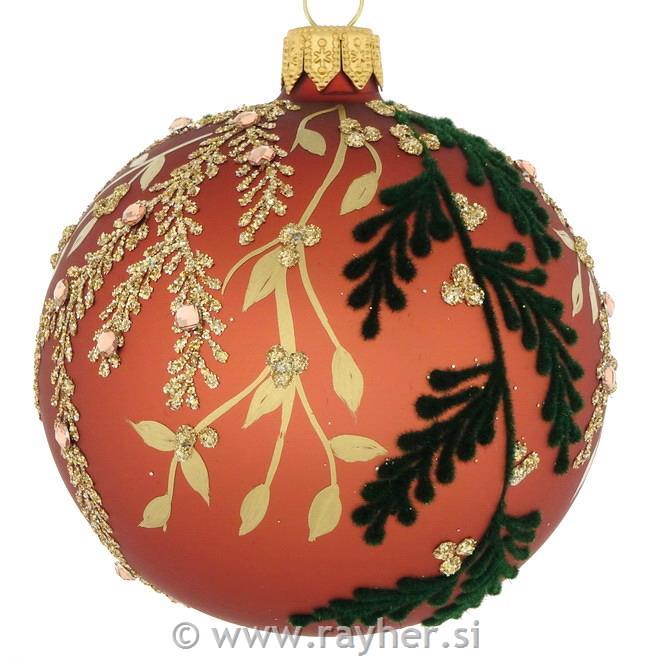 DAGMARA steklena krogla za božično drevo, 8cm