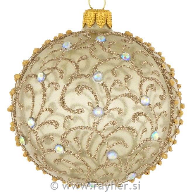 DAGMARA steklena krogla za božično drevo, 8cm