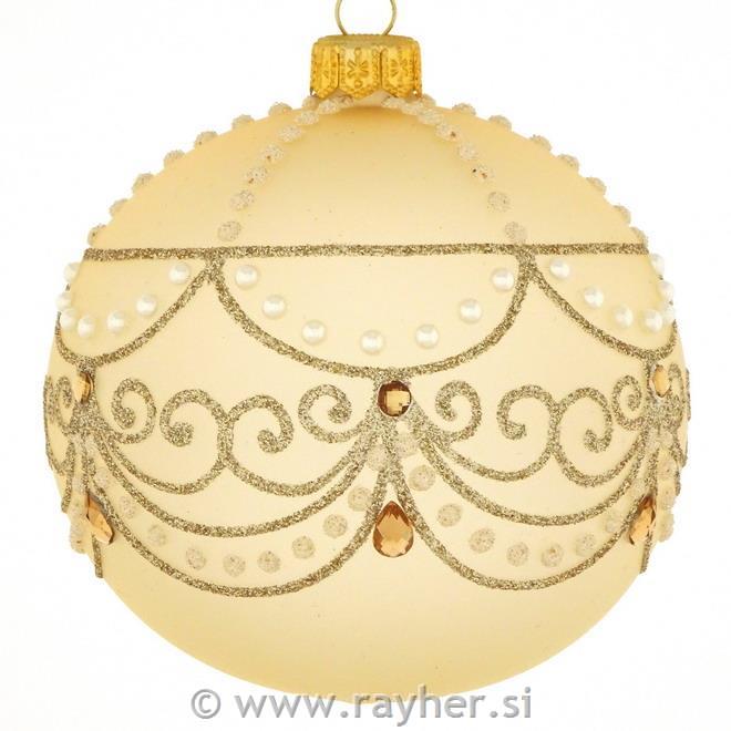 DAGMARA steklena krogla za božično drevo, 8cm