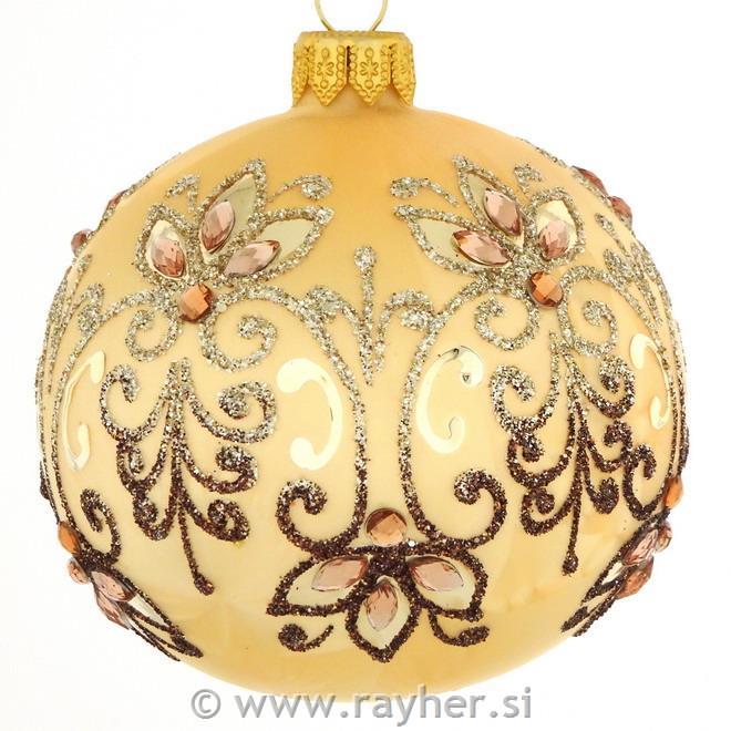 DAGMARA steklena krogla za božično drevo, 8cm