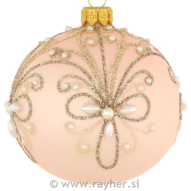 DAGMARA steklena krogla za božično drevo, 8cm