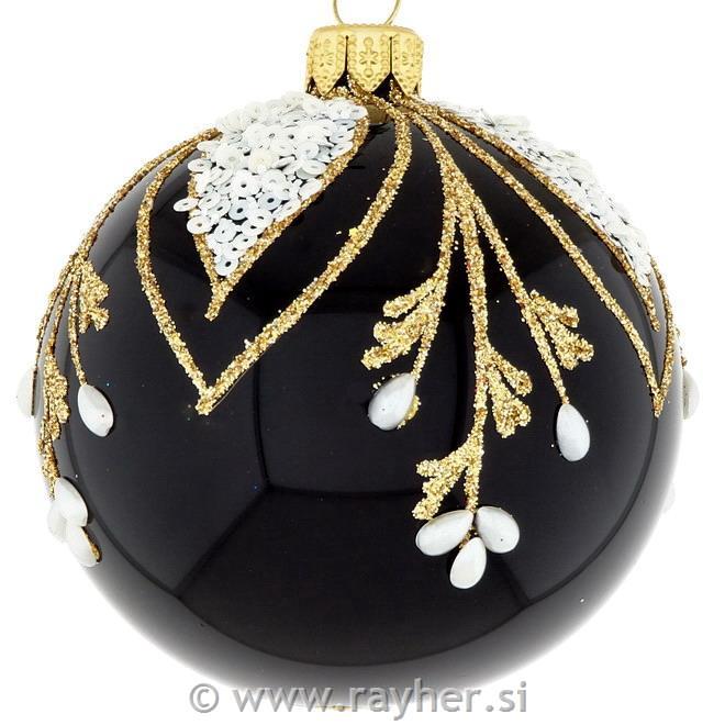 DAGMARA steklena krogla za božično drevo, 8cm