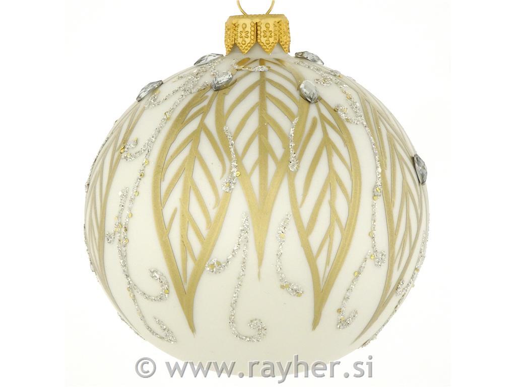 DAGMARA steklena krogla za božično drevo, 8cm