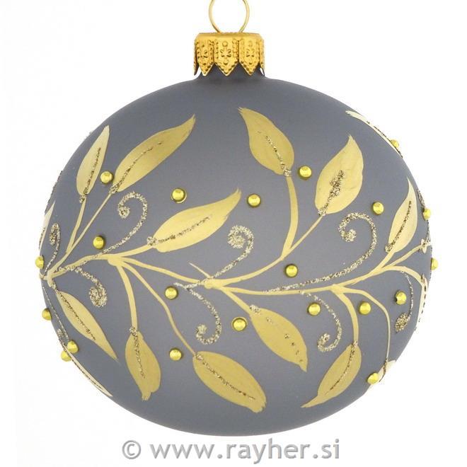 DAGMARA steklena krogla za božično drevo, 8cm