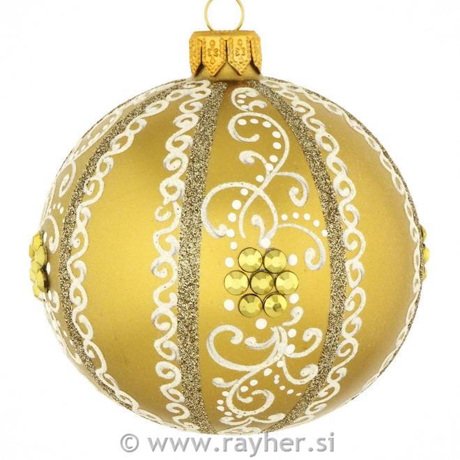 DAGMARA steklena krogla za božično drevo, 8cm